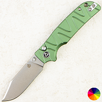 Нож QSP Kali, Stonewashed 14C28N, Aluminium Green, QS159-E1